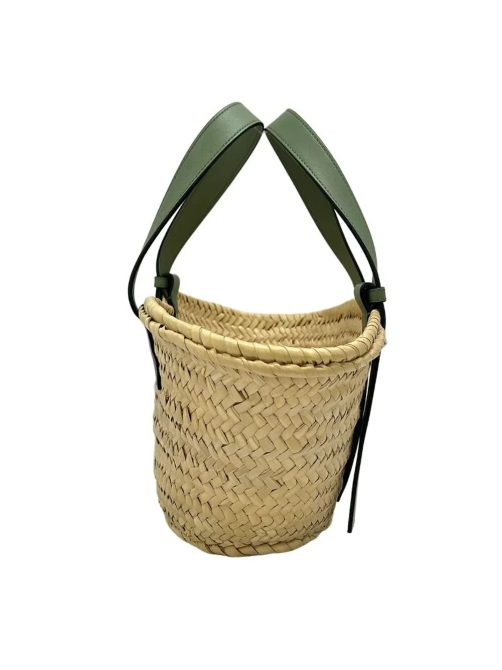 Loewe Handbag Basket Bag Small Beige Green Leather